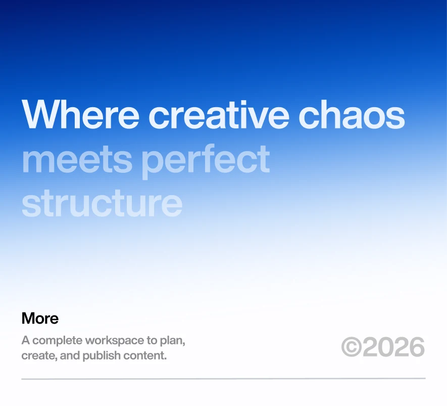 Creative workspace landing