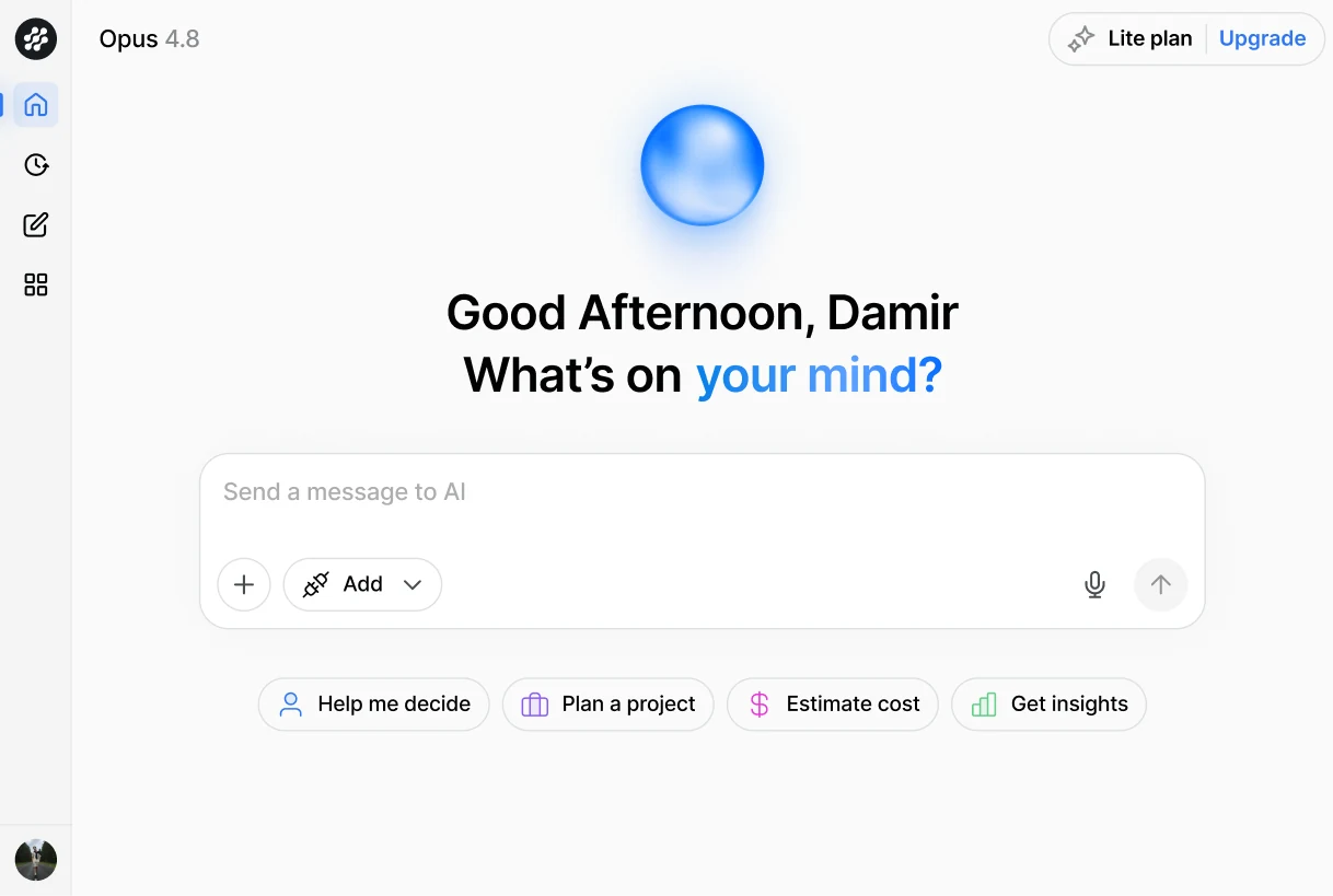 AI assistant workspace